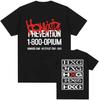 Gothic style dark 2025 pure cotton trendy T-shirt top neutral letters American messy fonts for men and women redtube logo