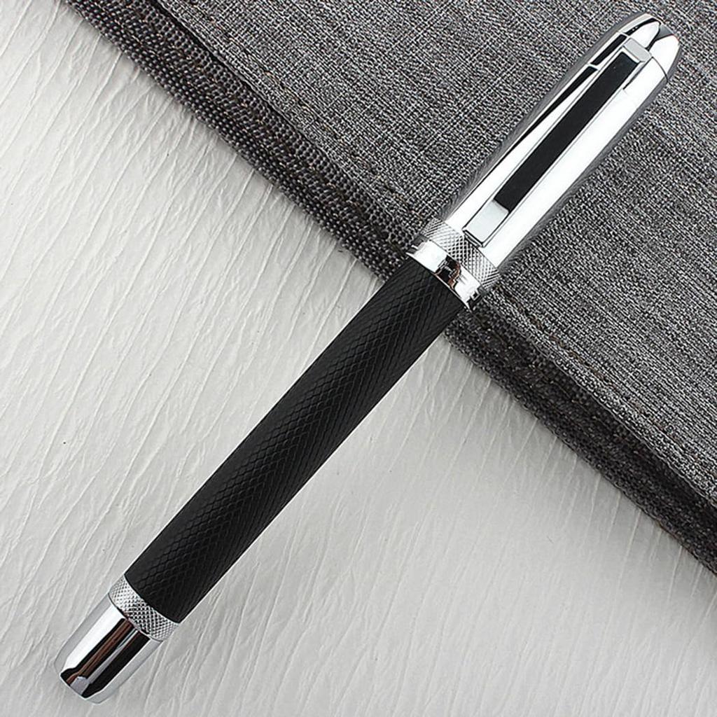 Ranvi Jinhao 92 Fountain Fine with Ink Converter Pen, Nib, (Silver Black)