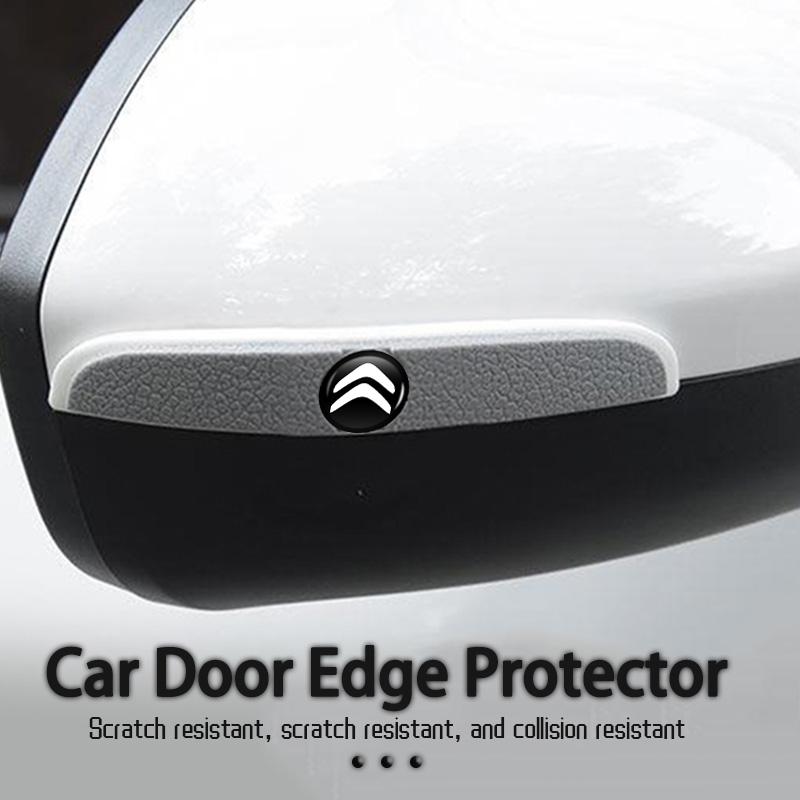4Pcs Car Styling Door Side Edge Anti-collision Bumper Strip Sticker Rearview Mirror Anti-scratch Glue Sticker For Citroen C4 C3