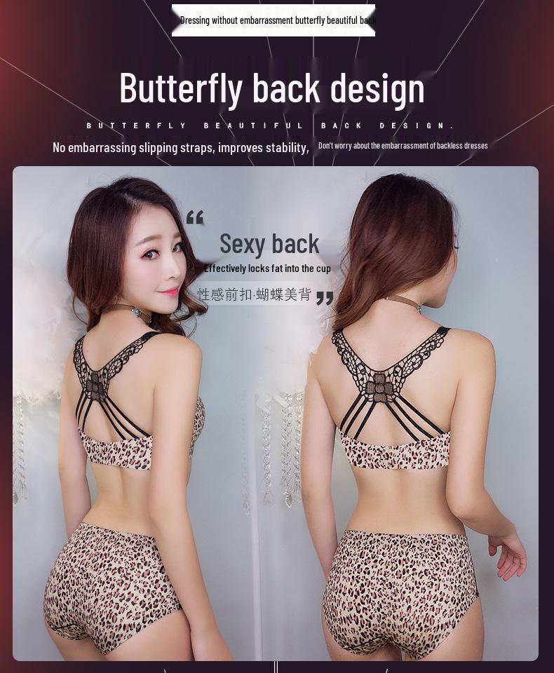 Damen Drahtloser BH-Set mit Frontverschluss - Sexy, Atmungsaktiv, Verstellbar & Bequemer Seitenhalt