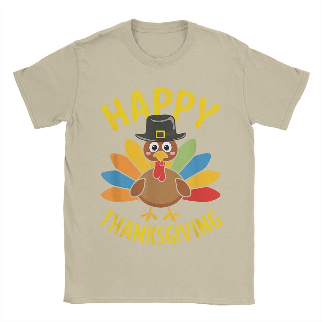 Streetwear TShirt Happy Thanksgiving Family Turkey Day Cotton T Shirts  Tee Shirt for Adult Summer Y2K Short Sleeve Top Tees