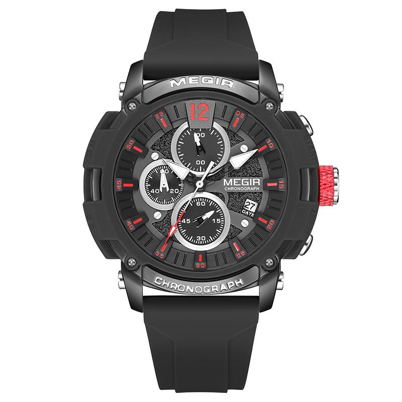 Men S Watch Quartz Watch Three Eyes Six Needles Waterproof Calendar Outdoor 2208