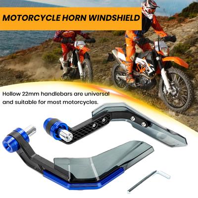 1 Pair Motorcycle Hand Guard with Windshield CNC Aluminum Universal 22MM Handlebar Hand Protector Motorbike Dirt Bike Scooter Modification Accessories