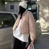 M's stand-up collar ribs down jacket women's short new white duck down fashionable foreign winter warm jacket