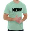 MEOW Cattitude Cat Fur Pet Mom Dad Lady Gift Womens or Mens Crewneck T Shirt Tee