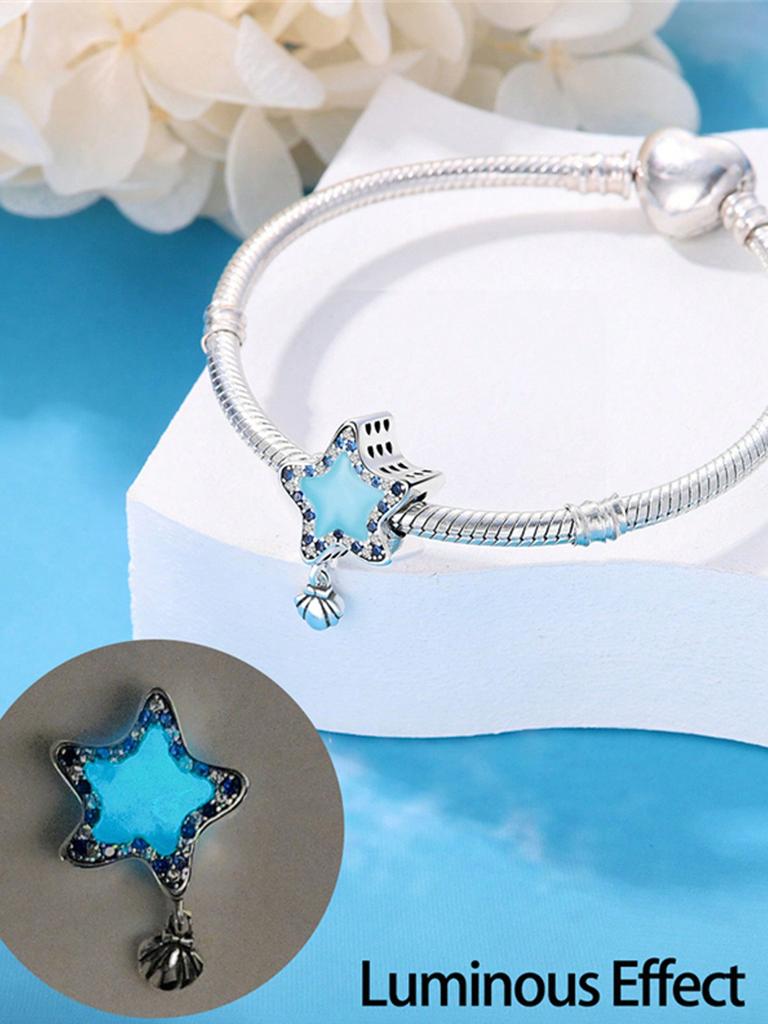 Charms Plata Ocean Shells Ocean Starfish Beads Charm Copper Plated Fit Charms Original Bracelet For Jewelry Making Diy Charm