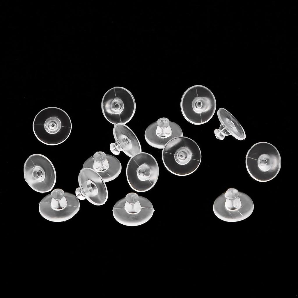 100/200 Stück Plastik-Ohrstöpsel Transparent Stecker Ohrringe Ohrstöpsel für DIY Ohrringe Schmuckherstellungszubehör