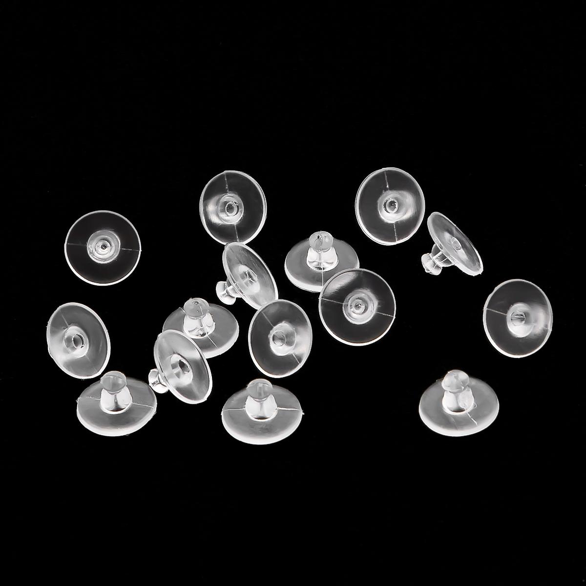 

100/200 шт. Пластиковые заглушки для ушей Прозрачные серьги-гвоздики Заглушки для ушей для DIY серег Аксессуары для изготовления ювелирных изделий 6*11mm 100pcs