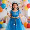 SITEDAN Princess Accessories Set for Includes Hair and Costume Dress 6-Piece Girls, Crown, Tiara, Cape, Necklace, Earrings, Ornament, (A)