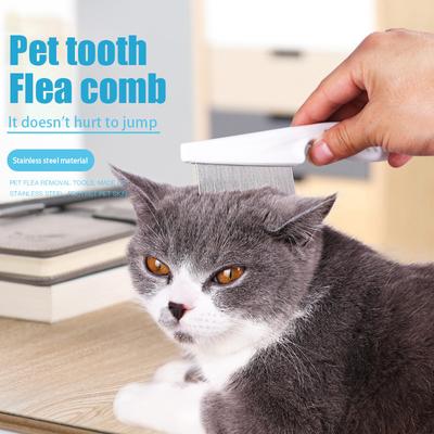 2 Adet Evcil Hayvan Bakım Pire Tarağı Paslanmaz Çelik Fırça Pire Temizleme Masaj Bakımı Pire Kılı Bakım Tarağı Evcil Hayvanlar Taşınabilir Aksesuarlar