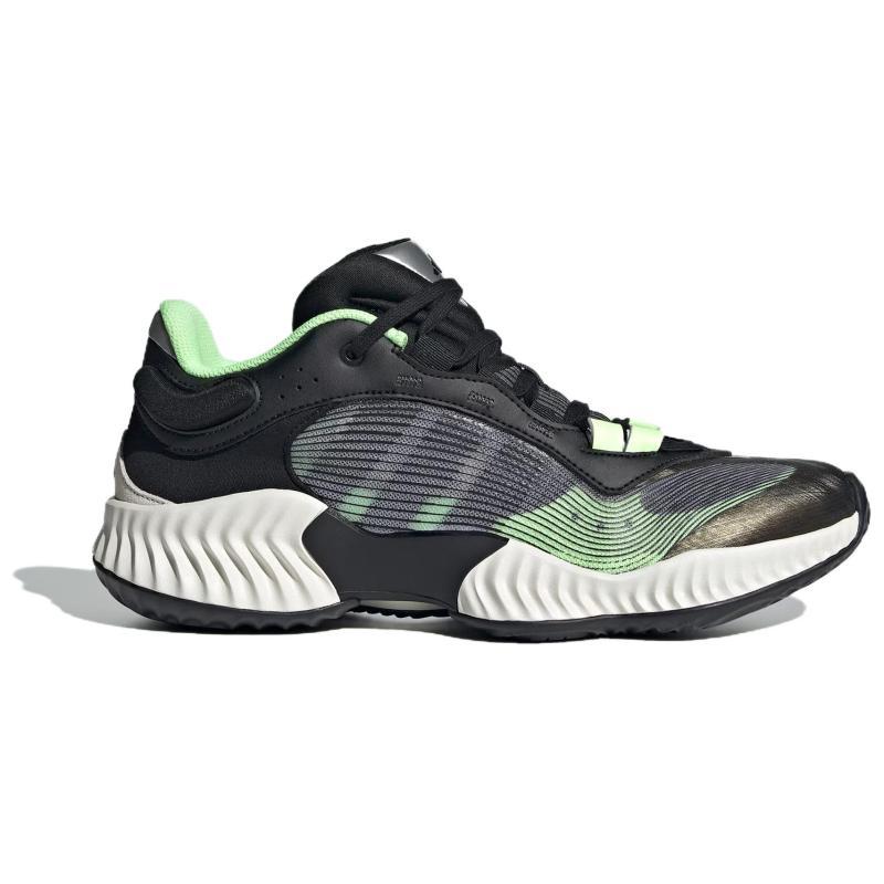 adidas Cushioning Wear-Resistant Low-Top Basketball Shoes Unisex Black Sneakers JH5838