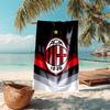 proof beach towel with Associazione Calcio Milan pattern - soft,absorbent,quick-drying,machine washable - perfect for swimming,camping,bathing
