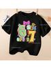 Kids Black 67 Ice Cream Donut Graphic TShirt Soft Cotton Cute Tee for Boys  Girlsdf0163