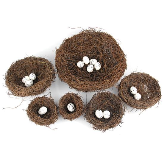 Artificial Nest Rustic Realistic Multiple Sizes Easter Party Bird Nest Decor