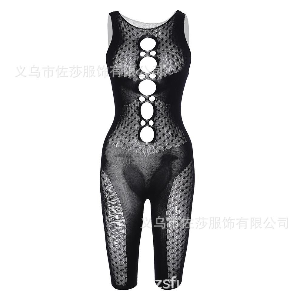 Sexy underwear tight hip skirt one-piece mesh sexy perspective suspenders
