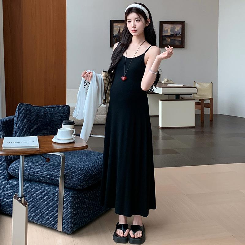 

Korean Style Maternity Casual Printed Camisole Skirt Set M