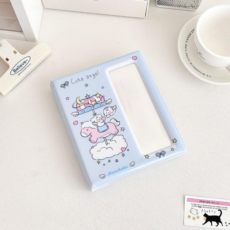 Cartoon Idol Photo Album with 20 Transparent Inner Pages for Photo Booth Photocard Supplies - Capacity for 20 Photos