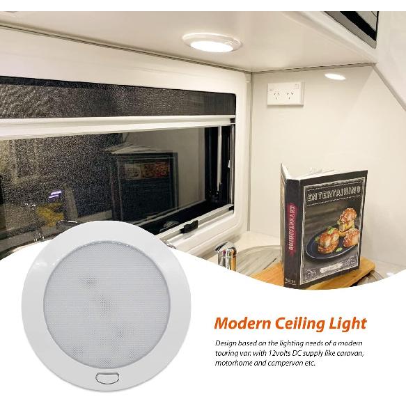 Dream lighting RV Interior LED Light with Dimmer Switch 12v Ceiling Light Fixture for RV Trailer Camper, Warm White Lighting, 4.5W, 300lumen, 5inch,