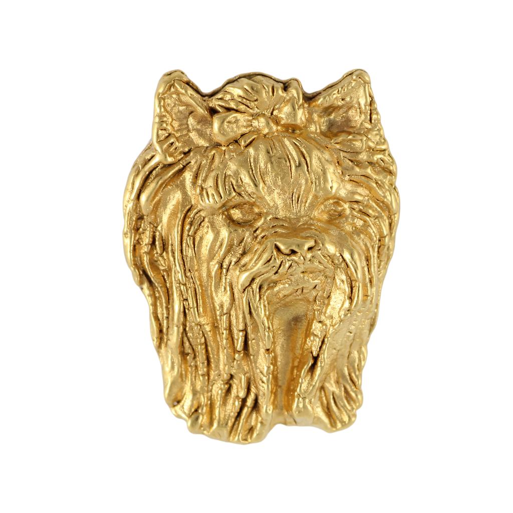 Yorkshire Terrier, Yorkie I - Dog Brooch In Decorative Box, Elegant Gold-plated Pin, Art-Dog Brand Jacket Pin