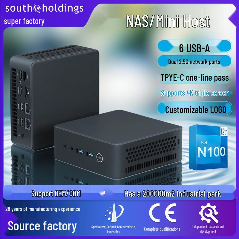 12th Gen N100 Mini PC 4K Soft Router: Portable Business & Office Micro Host
