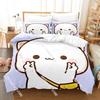Fashion Adorable Peach And Goma Cat Bedding Set Single Twin Full Queen King Size Bed Set Kids Bedroom Duvetcover Sets Bed