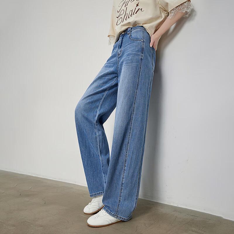 Chuyu Women's Retro High-Waist Loose Fit Banana Jeans