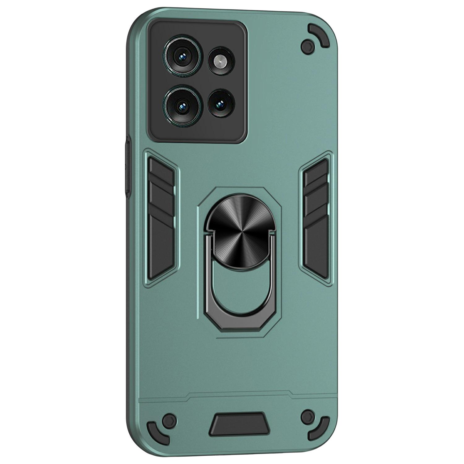 

For Motorola Edge 50 5G Case PC+TPU Drop Defend Phone Cover with Ring Kickstand C