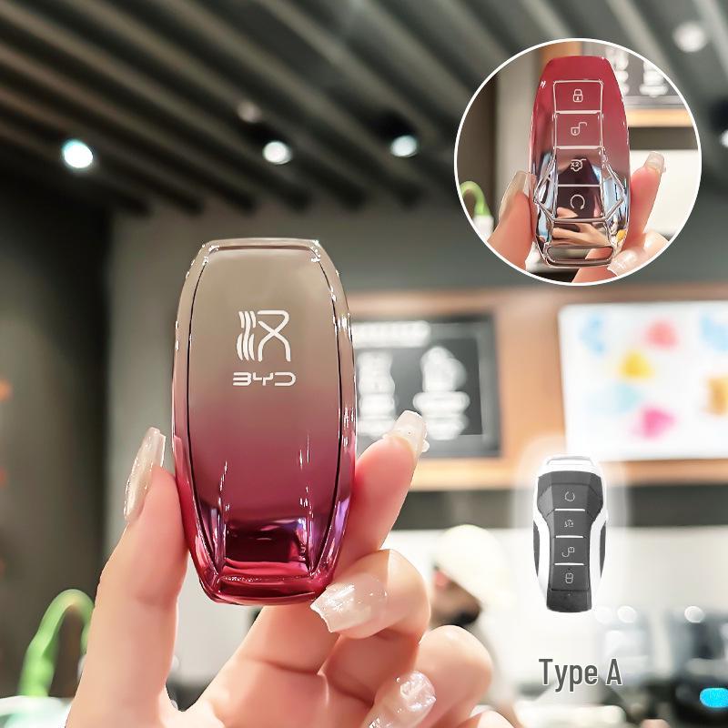BYD Key Case for Han, Dolphin, Seagull, Mini, Yuan, Tang, Song Pro, and Qin Plus.