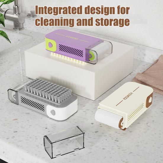 2-in 1 Rolling Soap Box with Brush Multifunctional Soap Foaming Box for Laundry Portable Soap Scrubbing Dispenser for Home Bathroom Kitchen Travel
