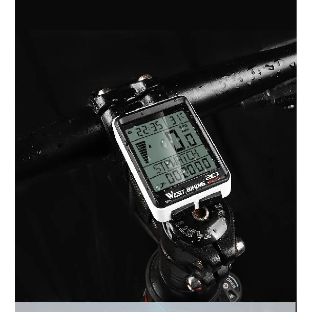 WEST BIKING Bicycle Wireless Computer MTB Road Bike Odometer Multifunction Cycling Stopwatch Speedometer Rainproof Bike Computer