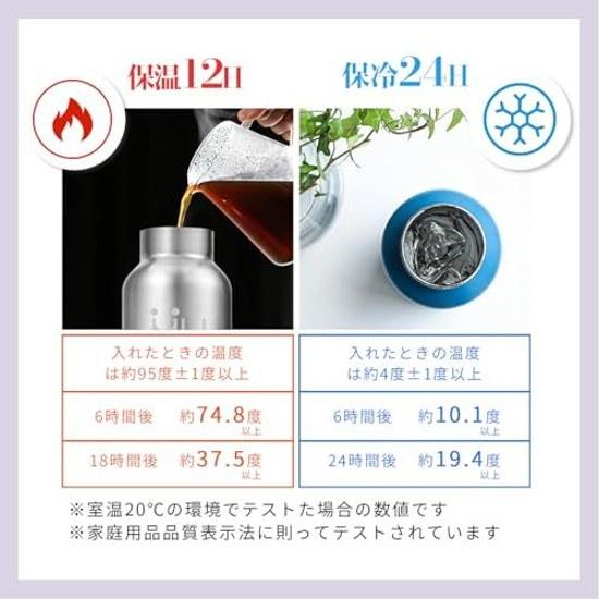 Water bottle 500ml stainless steel vacuum insulated heat retention cold double wall design wide mouth easy ice insertion direct drinking compatible