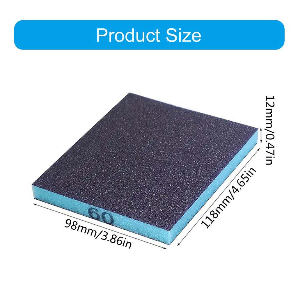 6pcs Sanding Sponge Blocks 60 To 320 Grit Reusable Wet Dry Abrasive Tool Upgrades Sponges Block for Metal Wood Polishing