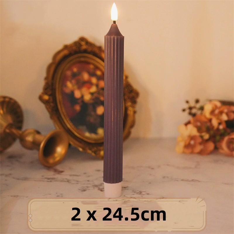 

Creative Purple LED Candle Paraffin Electronic Candle Eternal Lamp for Bar Home Festive Christmas Decoration