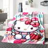 Customizable HelloKitty10 Throw Blanket – Personalized Name, All-Season Cozy Snug Blanket, Machine Washable, Personalized Blanket
