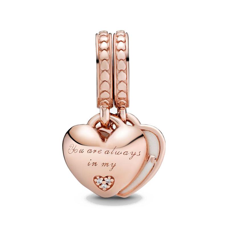 New copper Plated Rose Gold Plated Dangle Charm Bead Charms Compatible With Authentic Women Bracelets Bead Charms Charm for Pendant Necklaces Jeweller
