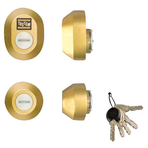 LIXIL TOSTEM Door Lock Set (MIWA DN Cylinder) Grace Gold Z-1A1-DDTC