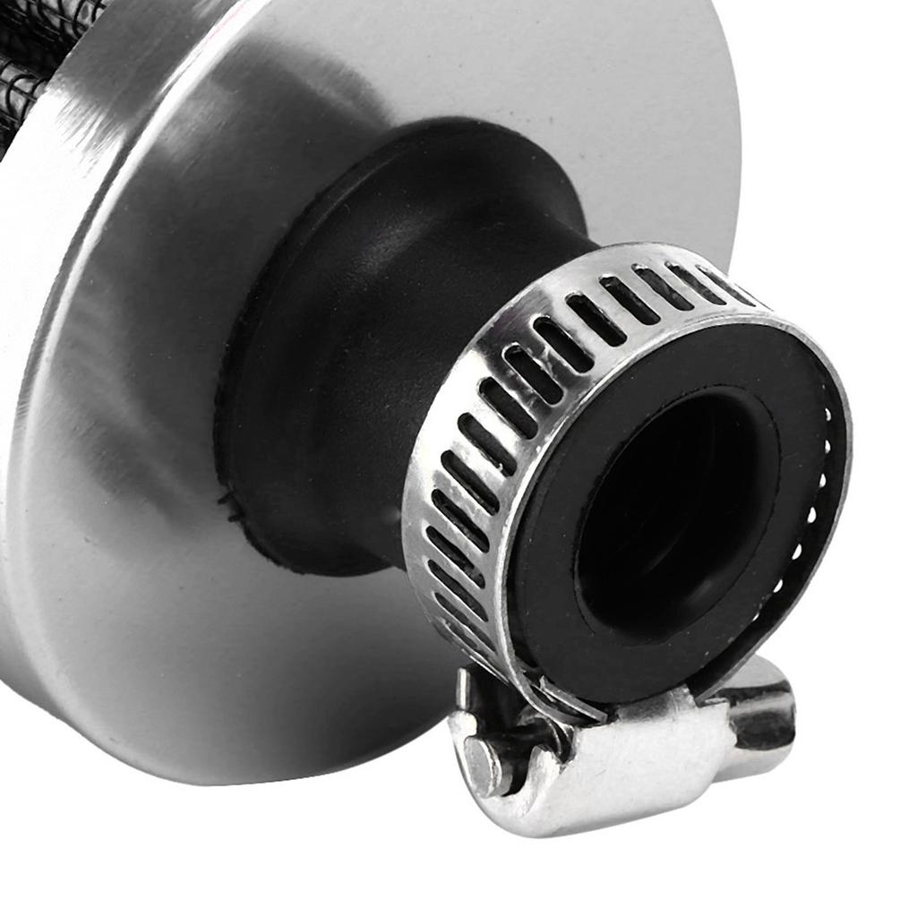 13mm 0.5in Mini Air Intake Filter Vent Crankcase Breather Universal Car Accessory argent