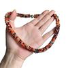 [Colorful Orange Light] Dopamine Color Crystal Beaded Necklace Female Personality Fashion Niche Design Sense Collarbone Chain