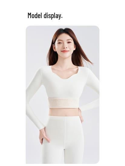 Women's 2025 Seamless Fleece-Lined Antibacterial Turtleneck & Pants Set - Warm Winter Long Johns