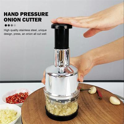 Picador Manual de Cebolla Triturador de Ajo Prensa de Mano Picador de Alimentos Portátil Rebanador Cortador en Dados Mezclador Herramientas de Cocina Pelador Rebanador de Verduras