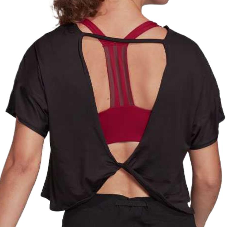 Adidas T Shirts Women's Black Crew Neck Moderate HD9553