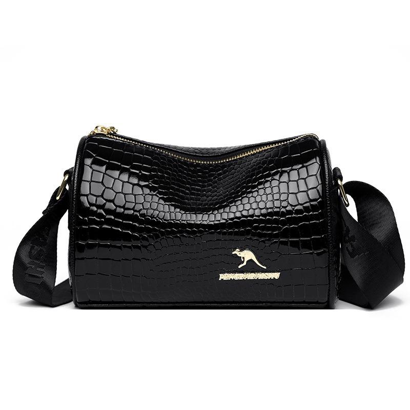 Klasická retro dámska crossbody kabelka s veľkou kapacitou, jednoduchá denná kabelka cez rameno, mäkká kožená jednofarebná, všetko