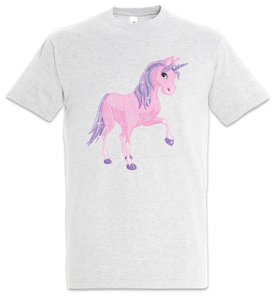 Pink Unicorn T-Shirt Toon Cartoon Comic Look Princess Fairies Fun Music Techno