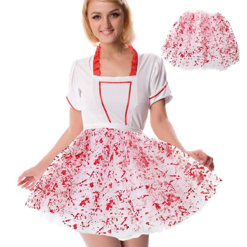 Halloween Costume Dress Spooky High Elastic Waist Skirt Halloween Cosplay Masquerade Party Costume Dress Up For Halloween