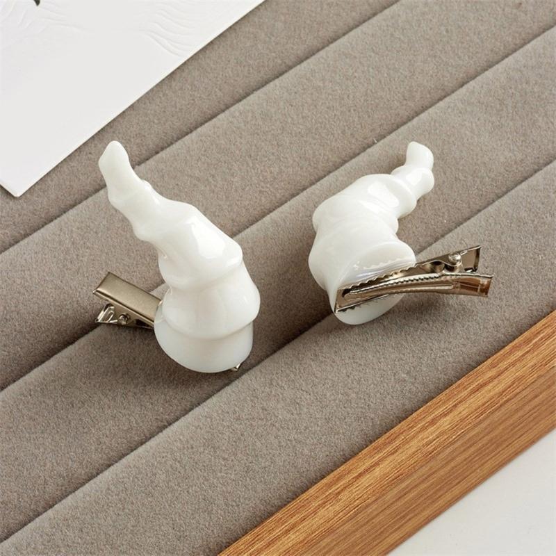 2PCS Goth Devil Horn Shape Hair Clip Halloween Party Hairpin for Woman Girls Taking Photo Braids Role Play Hairpin