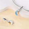 Authentic copper Charm Bead Charms Luxury Blue Moon Moonlight Lock Pendant Bead Charms Compatible With Bracelets Diy Women Making Delicate Gift