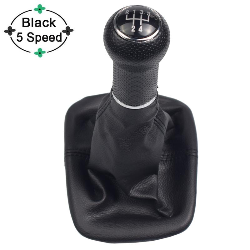 Leather 5 Speed Manual Transmission MT Gear Shift Knob Gaiter Handle For Volkswagen Golf 2 3 4 Cabrio Polo 6N Passat 35i