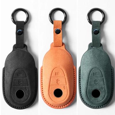 Suede For Mercedes Benz W169 W176 W204 W205 W212 W213 C200 C300 A B C E G Class AMG Car Key Case Cover Keychain Accessories