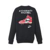 Jordan Anti-Gravity Machines Logo Long Sleeve Crew Neck Sweatshirt Kids Tops Black FZ6145-010
