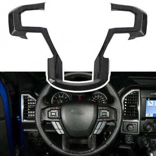 For Ford F150 15-17 Steering Wheel Moulding Frame Cover Trim Car Accessories